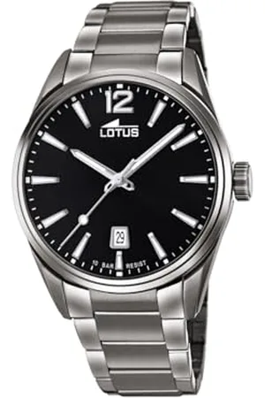 Lotus Mens Analogue Quartz Watch with Stainless Steel Strap 18684/3