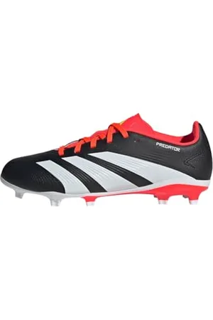 adidas Predator League Firm Ground Football Boots, Core Black/Cloud White/Solar Red, 5.5 UK Child