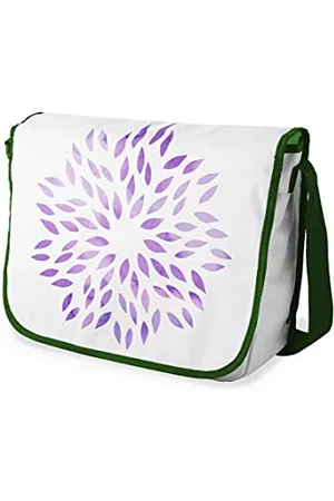 Bonamaison Digitally Printed Messenger School Bag with Khaki Strap for Students, Cross Body Bag, Courier Bag, Shoulder Bag for School, Back to School, Size: 29x36 Cm
