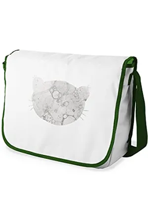 Bonamaison Digitally Printed Messenger School Bag with Khaki Strap for Students, Cross Body Bag, Courier Bag, Shoulder Bag for School, Back to School, Size: 29x36 Cm