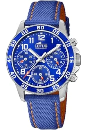 Lotus Watch Model 18581/6 from The Junior Collection, 36 mm case with -Orange Leather Strap for Cadets