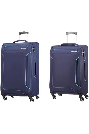 American Tourister Holiday Heat - Spinner Suitcase, 79.5 cm, 108 L, Blue (Navy) & Holiday Heat - Spinner Suitcase, 67 cm, 66 L, Blue (Navy)