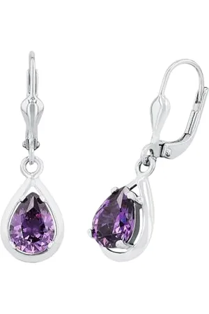 Amor Earrings 925 Sterling silver woman earrings, with zirconia synth., 2,6 cm, silver, comes in jewelry gift box