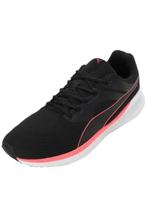 PUMA Unisex Transport Road Running Shoe, Black-FIRE Orchid, 3.5 UK