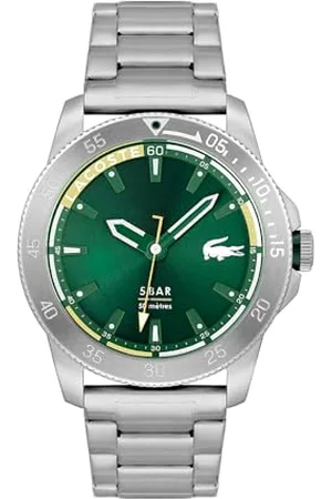 Lacoste Analogue Quartz Watch for Men with Silver Stainless Steel Bracelet - 2011204