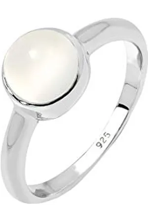 Elli Ring Ladies Solitaire with Moonstone in 925 Sterling Silver