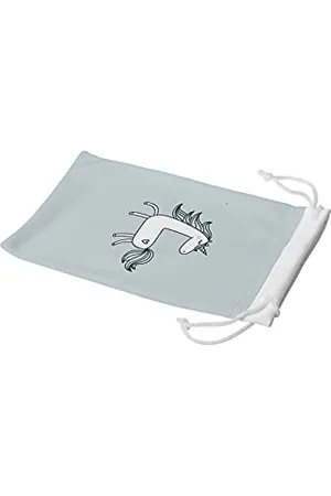 Bonamaison Digitally Printed Glasses Pouch, Sunglasses Pouch, 100% Cotton, Soft & Slim, Protective Glasses Case with Drawstring Closure, 1 Piece, 11x19 cm
