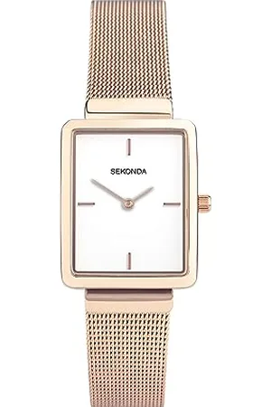 Sekonda Curtis Classic Ladies 25mm Quartz Watch in White with Analogue Display, and Stainless Steel Strap 40137