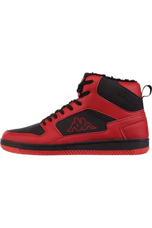 Kappa Unisex Style Code: 243374 Lineup Fur Sneaker, Red-Black, 4 UK