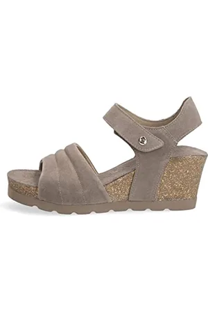 Panama Jack Women Sandals Valley, Ladies Strappy Sandals,Sandal,Summer Shoe,Summer Sandal,Heel,Grey (Stein / B5),39 EU / 6 UK