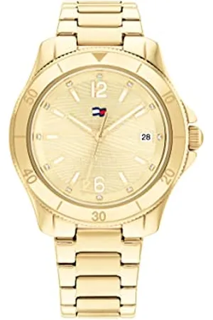 Tommy Hilfiger Analogue Quartz Watch for Women with Gold Colored Stainless Steel Bracelet - 1782513