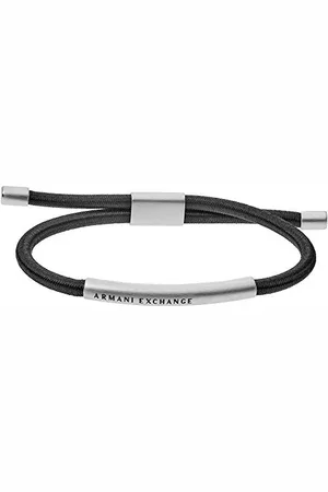 Armani Exchange Bracelet for Men , L 40mm x W 5mm x H 5mm Silver Stainless Steel Bracelet, AXG0041040