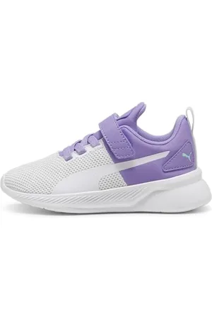 PUMA Flyer Runner V PS Sneaker, Lavender Alert White-Silver Mist, 2.5 UK