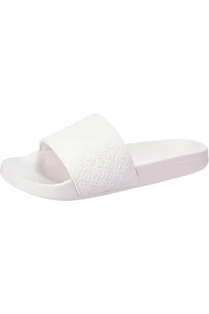 Tommy Hilfiger Women MONOGRAM POOL SLIDE, Ancient White, 41 EU