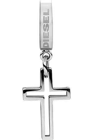 Diesel Earring for Men Steel, L 34.9mm x W 12.5mm x H 3.4mm Stainless Steel Earring, DX1333040