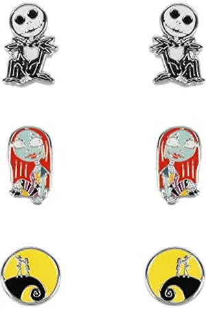 Disney The Nightmare Before Christmas Black, White, Red & Yellow Trio Earring Set SF00470SL