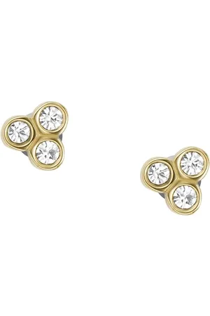 Fossil Earrings for Women Sadie, Length: 4.4mm, Width: 4.8mm Gold Stainless Steel Earrings, JF04110710