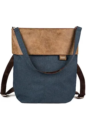 Zwei Olli OR12 Backpack Handbag, 7 Litres, Water-Repellent, High-Quality Faux Leather, Good Interior with Padded Laptop Compartment, Zip, Backpack & Shoulder Bag, 2-in-1, , 34 x 33 x 14 cm