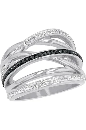 QS by s.Oliver Ring Stainless Steel woman Rings, with Crystal, Silver, comes in Jewelry Gift box