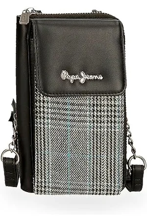 Pepe Jeans Kendra Small Shoulder Bag Black 11 x 20 x 4 cm Polyester with Faux Leather Details, , One Size, Small Crossbody Bag