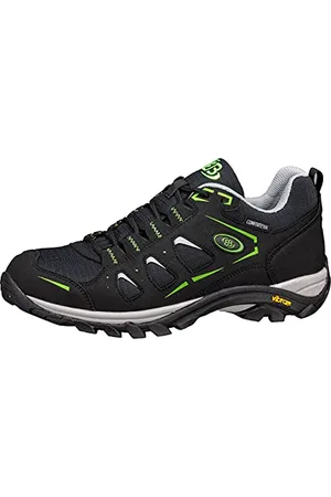 BRUTTING Unisex Mount Frakes Low Cross Country Running Shoe, Black/Grey/Lemon, 11 UK