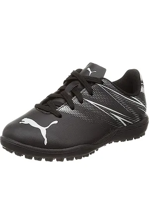 PUMA Unisex Kids Attacanto Tt Jr Sneaker, Black Silver Mist, 1 UK