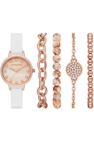 Skechers Watch Set for Women, Quartz Movement with Silicone, Polyurethene, Leather Or Stainless Steel Strap, , 34MM