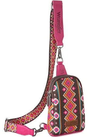 Wrangler Aztec Sling Bag Southwest Crossbody Bags Trendy Chest Bag