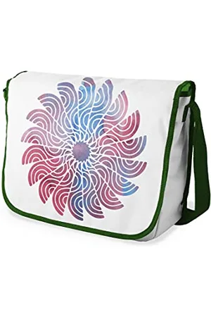 Bonamaison Digitally Printed Messenger School Bag with Khaki Strap for Students, Cross Body Bag, Courier Bag, Shoulder Bag for School, Back to School, Size: 29x36 Cm