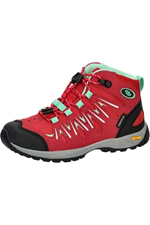 BRUTTING Expedition Kids High Cross Country Running Shoe, Pink Mint Green White, 13 UK Child