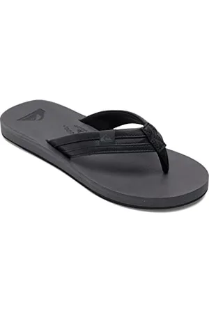 Quiksilver Carver Squish-Sandals for Men Flip Flop, Black/Grey/Black, 13 UK