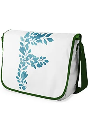 Bonamaison Digitally Printed Messenger School Bag with Khaki Strap for Students, Cross Body Bag, Courier Bag, Shoulder Bag for School, Back to School, Size: 29x36 Cm