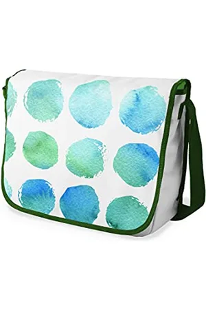 Bonamaison Digitally Printed Messenger School Bag with Khaki Strap for Students, Cross Body Bag, Courier Bag, Shoulder Bag for School, Back to School, Size: 29x36 Cm