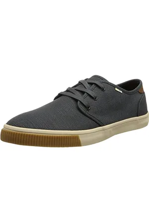 TOMS MEN CARLO Dark Slate Heritage Canvas UK6.5