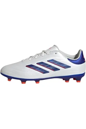 adidas Unisex COPA Pure II League Football Boots Firm Ground, Cloud White/Lucid Blue/Solar Red, 12 UK