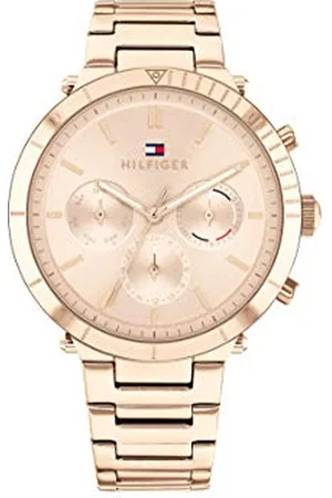Tommy Hilfiger Analogue Multifunction Quartz Watch for Women with Carnation Gold Colored Stainless Steel Bracelet - 1782347