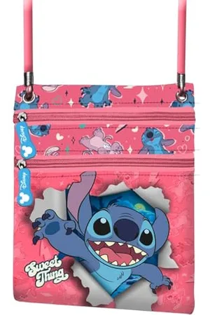 Disney Lilo and Stitch Thing-Action Vertical Shoulder Bag, Pink, 15.5 x 18 cm