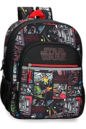 STAR WARS Galactic Team School Backpack Adaptable to Trolley Black 30x38x12 cms Polyester 13.68L