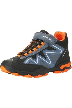 Geox J BULLER BOY B ABX A Sneaker, AVIO/Orange, 5 UK Child