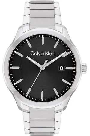 Calvin Klein Analogue Quartz Watch for Men Define Collection with Silver Stainless Steel Bracelet - 25200348
