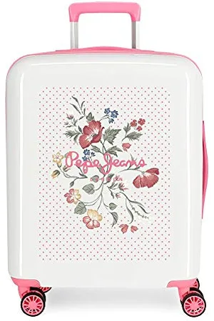 Pepe Jeans Estela White Cabin Suitcase 40 x 55 x 20 cm Rigid ABS Integrated TSA Closure 38.4 L 2 kg 4 Wheels Double Hand Luggage