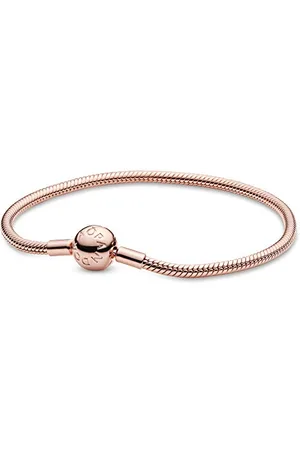 PANDORA Icons 14k Rose gold-plated snake chain bracelet, 18