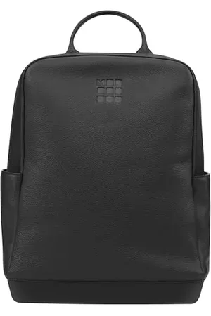 Moleskine Classic Collection Leather Backpack, Backpack for PC compatible with Tablet, Laptop iPad up to 15", Dimensions 32 x 42 x 11 cm, Black