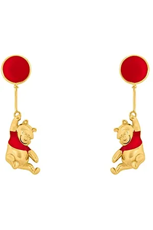 Disney Winnie The Pooh Red and Gold Coloured Floating Balloon Earrings EF00861YL
