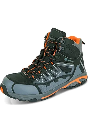 Beeswift Unisex Composite Hiker Ankle boot, Orange/Black, 4 UK