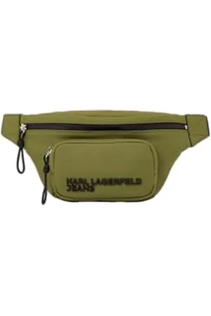 Karl Lagerfeld Mens, Utility Coated BUMBAG, Ivy Green, ONE Size