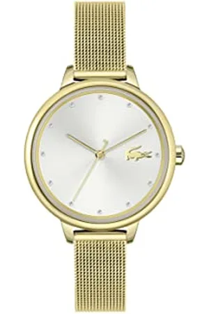 Lacoste Analogue Quartz Watch for Women with Gold Colored Stainless Steel mesh Bracelet - 2001254
