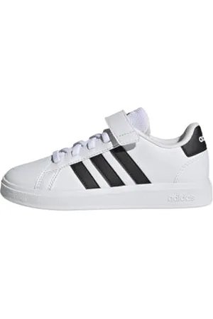 adidas Unisex Kids Grand Court Trainers, Ftwr White/Core Black/Core Black, 11.5 UK