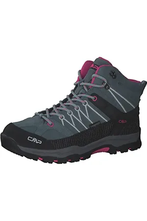 CMP Kids Rigel MID Trekking Shoes WP, Mineral Green-Purple Fluo, 7 UK