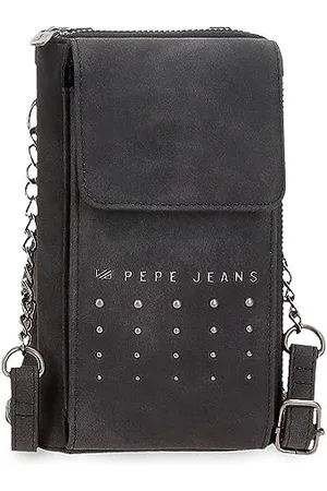 Pepe Jeans Holly Shoulder Bag Small Black 11 x 20 x 4 cm Faux Leather, , One Size, Small Crossbody Bag